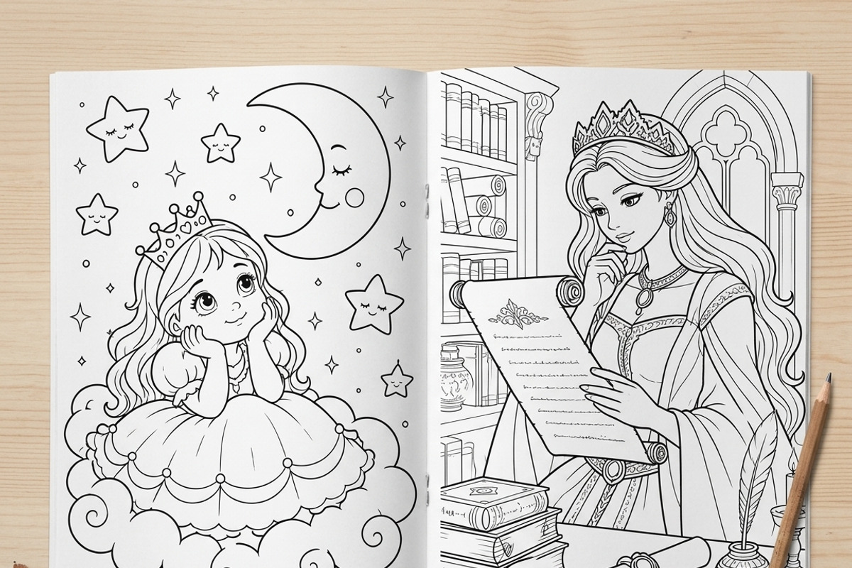 Magical Princess Coloring Book Vol41, a Person Illustration by ikarifq shop (Photo 7 of 7)