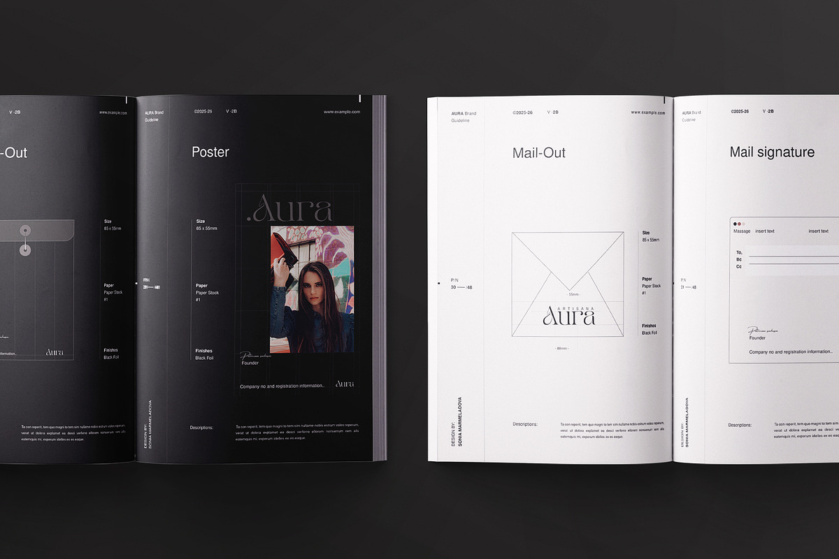 AURA | Brand Guidelines Template, a Brochure Template by ArtisanaAura (Photo 12 of 20)