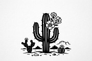 60 Desert Cactus Floral Silhouette, a Seasonal Illustration by Amazin_art (Thumbnail 9 of 35)