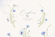 Watercolor Cornflowers, an Illustration by Nastya.Chay (Thumbnail 3 of 10)