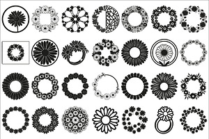 Charming daisy circle decor design, an Illustration by Amazin_art