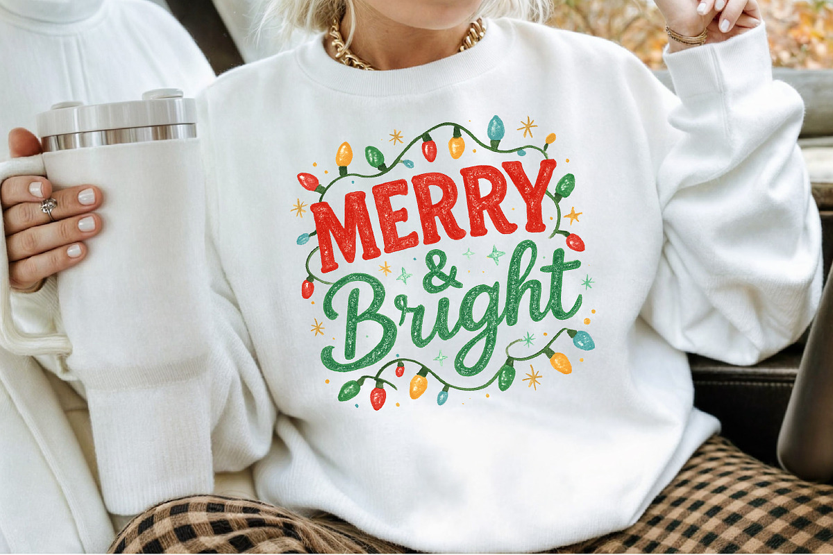 Merry and Bright Png Christmas Png, an Illustration by Sublimation Artist (Photo 5 of 9)