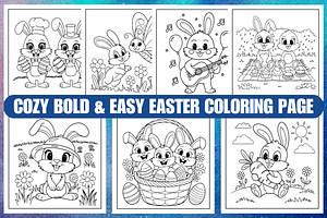 Cozy Easter Coloring Book Vol- 02, a Seasonal Illustration by Coco Bloom