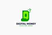 Digital Money Logo Template, a Branding & Logo Template by Zeer Graphic (Thumbnail 1 of 2)