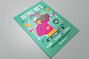 Retro 90's Party Flyer, a Flyer Template by serapika (Thumbnail 2 of 3)