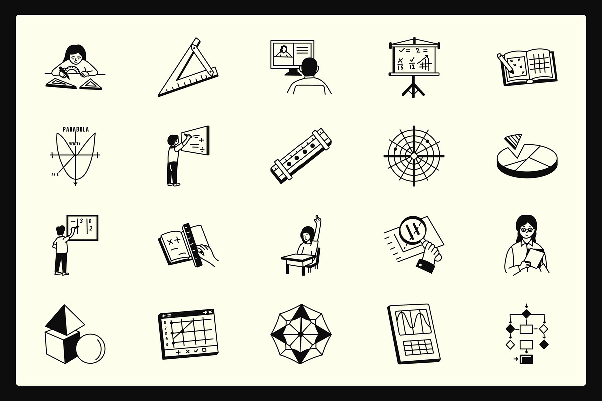 Math Doodles, an Outline Icon by Vectors Market (Photo 5 of 9)