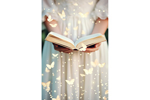 Enchanting reading moment with, a Person Photo by Lermont51