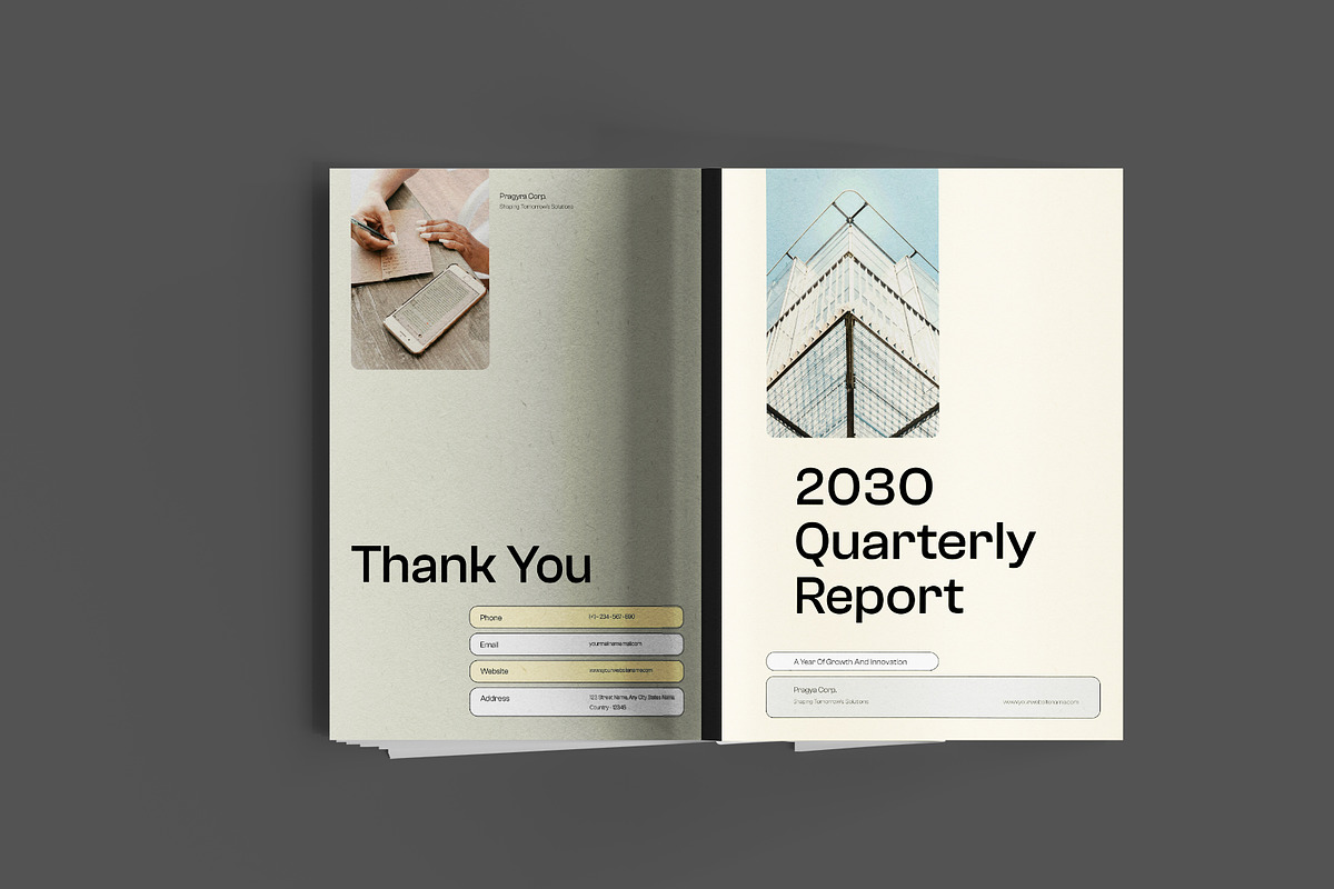 Yellow Startup Quarterly Report, a Brochure Template by Neermana (Photo 10 of 10)
