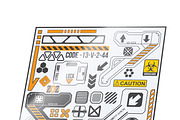 Robot Tech Elements, a Decorative Illustration by Vitamin (Thumbnail 2 of 2)