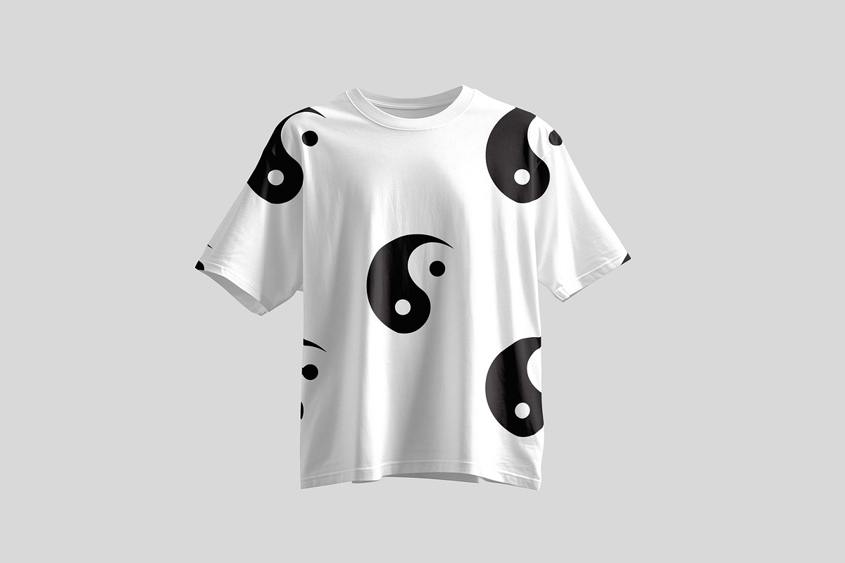 Seamless pattern Yin Yang symbol, a Pattern Graphic by Viktorijareut (Photo 5 of 5)