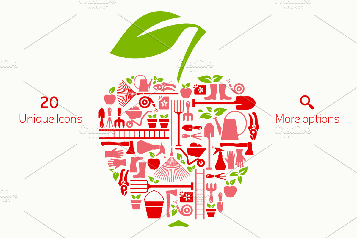 Gardening Equipment Icons, an Illustration by Maril (Photo 1 of 5)