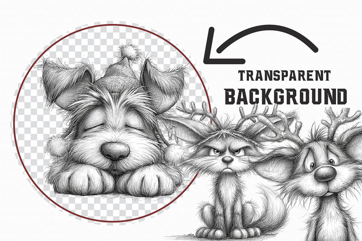 Whimsical Grumpy Christmas Clipart, an Illustration by Libby Wishes (Photo 3 of 7)