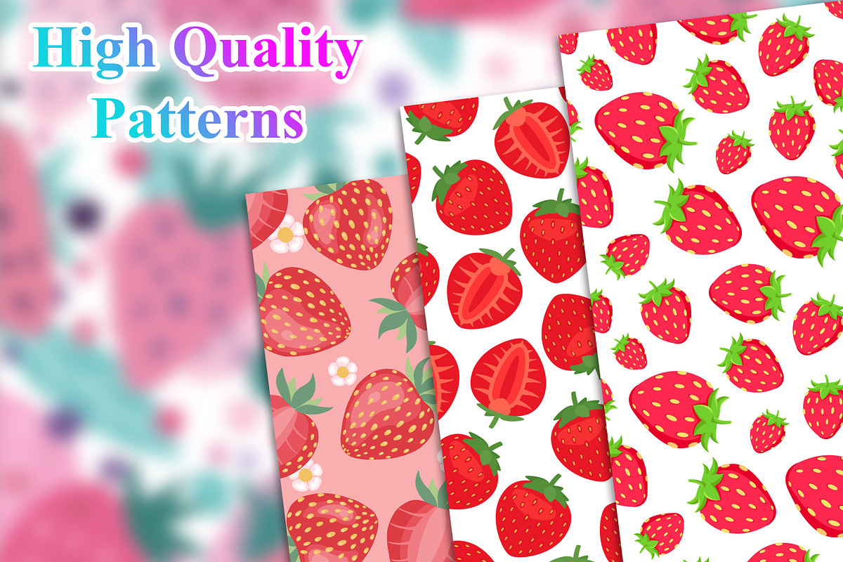 Strawberry Seamless Pattern, a Pattern Graphic by Digital Studio (Photo 3 of 4)