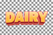 Dairy PSD 3D Editable Text Effect, a Layer Style Add-On by TrueVector (Thumbnail 2 of 2)