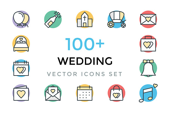 100 Wedding Vector Icons