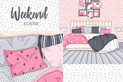 Weekend Scene, a Decorative Illustration by GlamArtZhanna (Thumbnail 1 of 3)