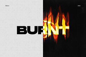 Burnt Flaming Text Effect