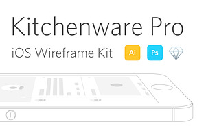 Kitchenware Pro - iOS Wireframe Kit
