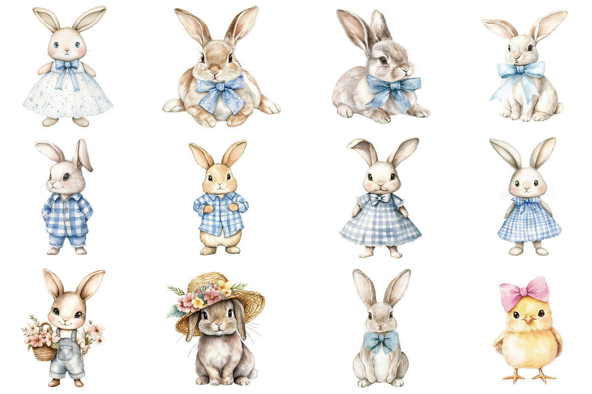 Spring Easter Bunnies, an Illustration by CitraGraphics (Photo 5 of 5)