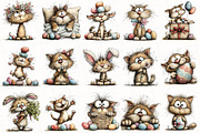 Whimsical Easter Cat Clipart, an Illustration by OK Design (Thumbnail 6 of 6)