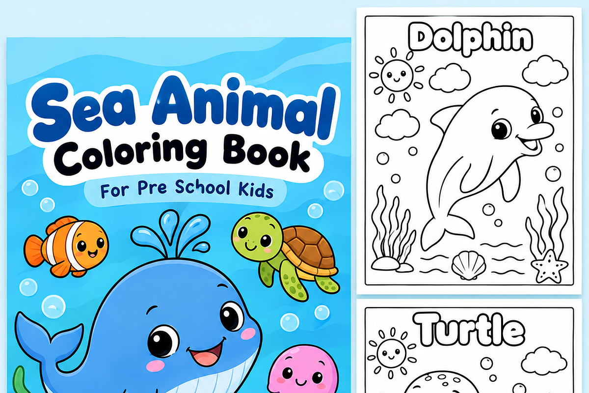 Animal Coloring Book for Kids, an Education Illustration by Mohammad Sarfaraz (Photo 2 of 13)