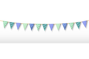 Party bunting garland with, an Object Illustration by art PVP - market