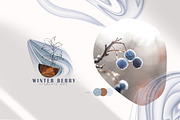 Winter alcohol ink and line art set, a Texture Illustration by Tiana Geo (Thumbnail 13 of 15)