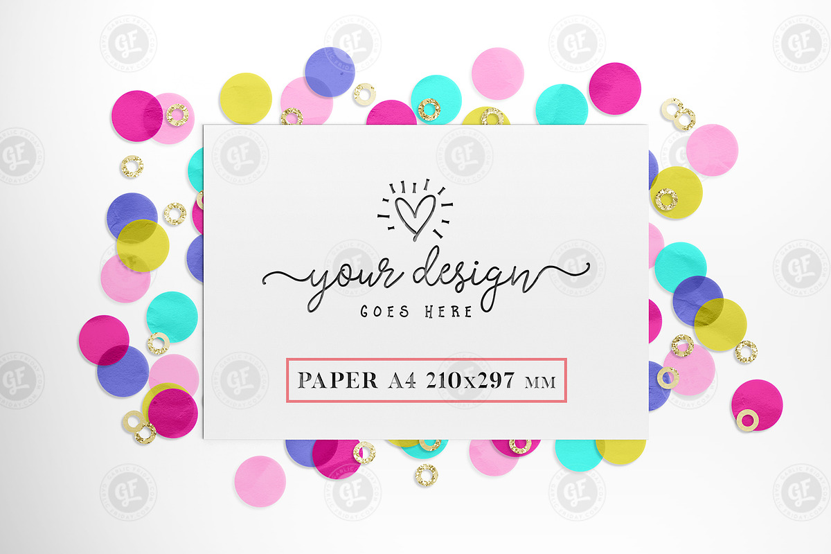 Giant Confetti Mockup Bundle, a Books & Magazine Mockup by Garlic Friday Design (Photo 10 of 18)