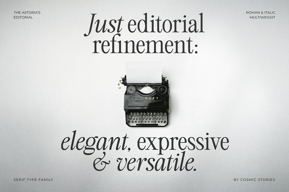 The Astoria's Editorial Serif, a Serif Font by CarmineType (Photo 16 of 26)