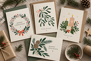 Christmas Botanical Clipart, a Seasonal Illustration by Anna Studio (Thumbnail 3 of 12)