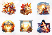 Morning and Fall Clipart, an Illustration by RobertsArt (Thumbnail 2 of 6)
