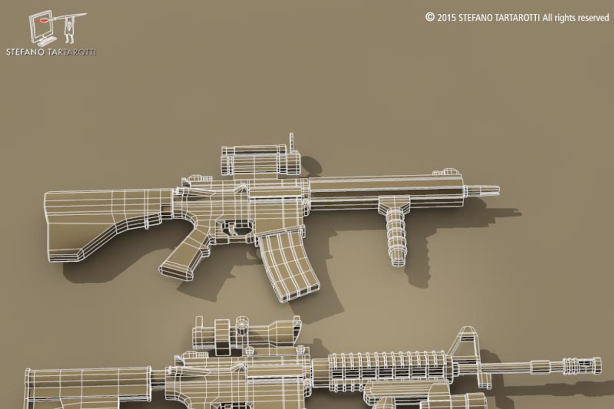 M4 rifle, an Object 3D Model by Tartino 3D models (Photo 10 of 10)