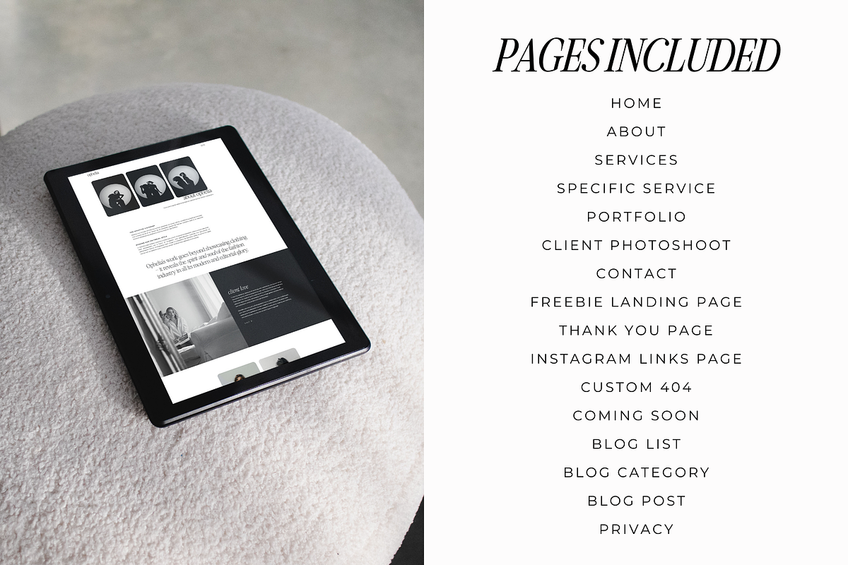Showit Photographer Website Template, a Landing Page Template by Blush Created (Photo 5 of 11)