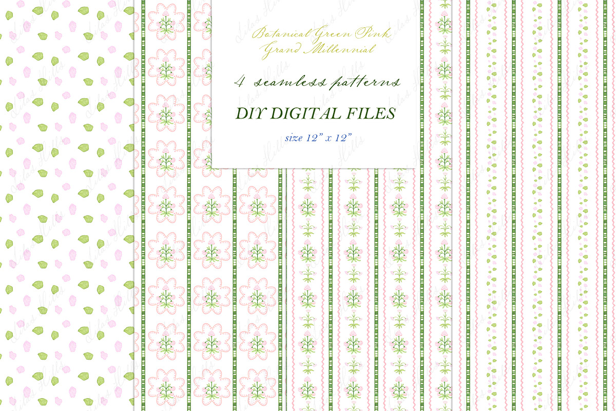 Grand millennial Botanical Pink Gree, a Graphic by LABFcreations (Photo 4 of 4)