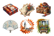Antique Parisian Fall Clipart, an Illustration by Daily.Designs (Thumbnail 2 of 5)
