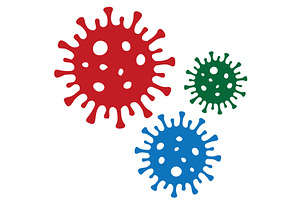 Stylized virus outline logo corona, an Object Illustration by LogosDen