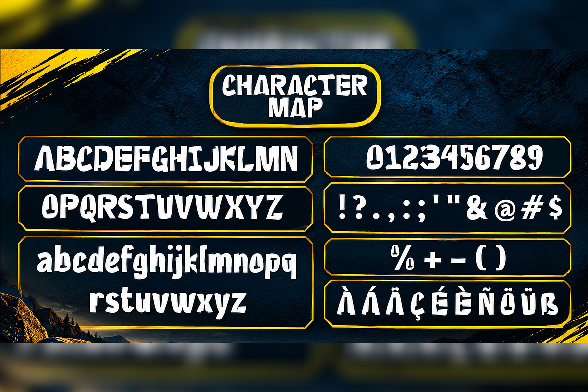 Velric Bold Stencil Adventure Font, a Sans Serif Font by mesuka (Photo 5 of 5)