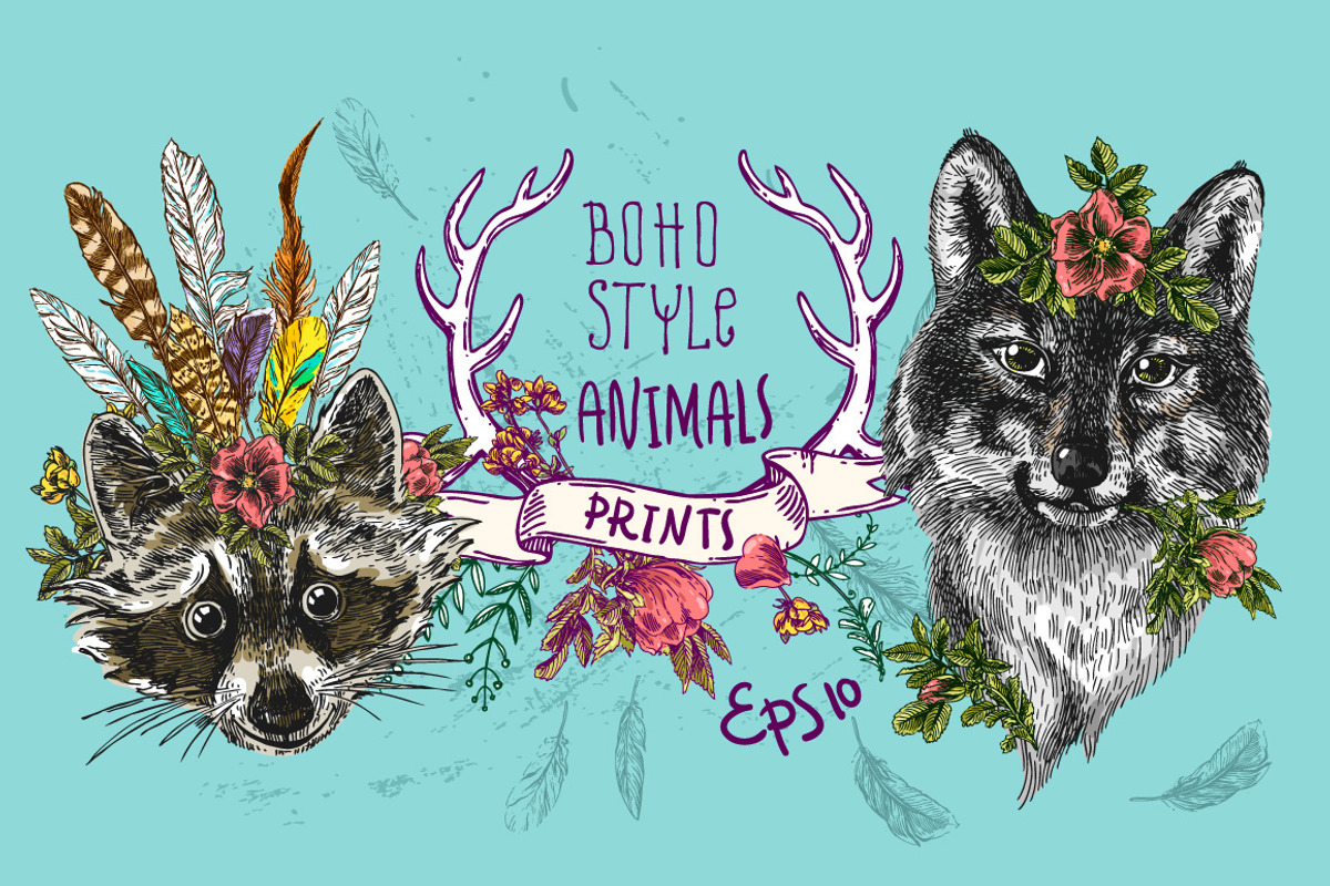 Boho animals, an Animal Illustration by Steshnikova (Photo 1 of 4)