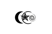 Moon Star Sun Silhouette Bundle, a Graphic by Designer_Momina (Thumbnail 5 of 10)