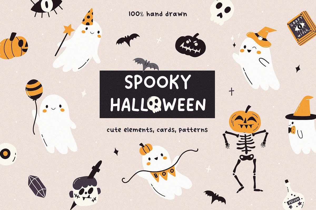 HALLOWEEN - cards, patterns graphic, a Seasonal Illustration by Madiwaso (Photo 1 of 9)