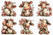 Whimsical Easter Cow Clipart Png, an Illustration by Craft Nest (Thumbnail 3 of 11)