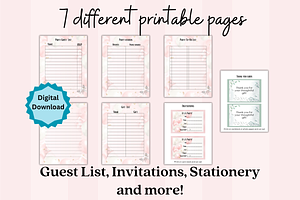 Pink Party Planner Printable PDF