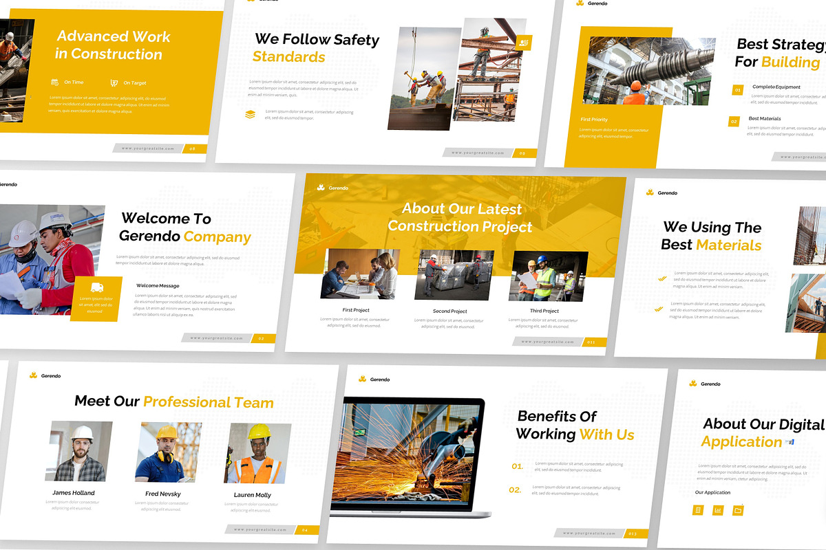 Gerendo - Construction PowerPoint, a Presentation Template by GraphauseProject (Photo 5 of 6)