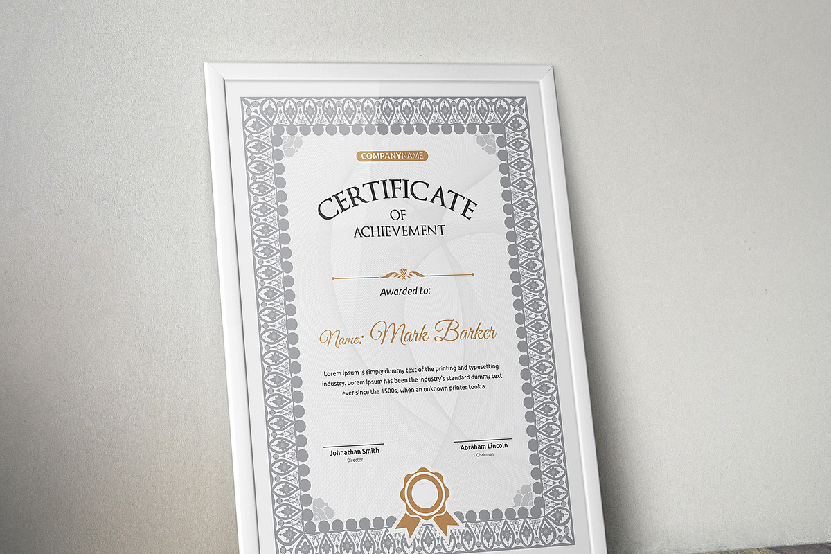 Certificate Word | PSD | AI, a Stationery Template by Curve Design (Photo 2 of 2)