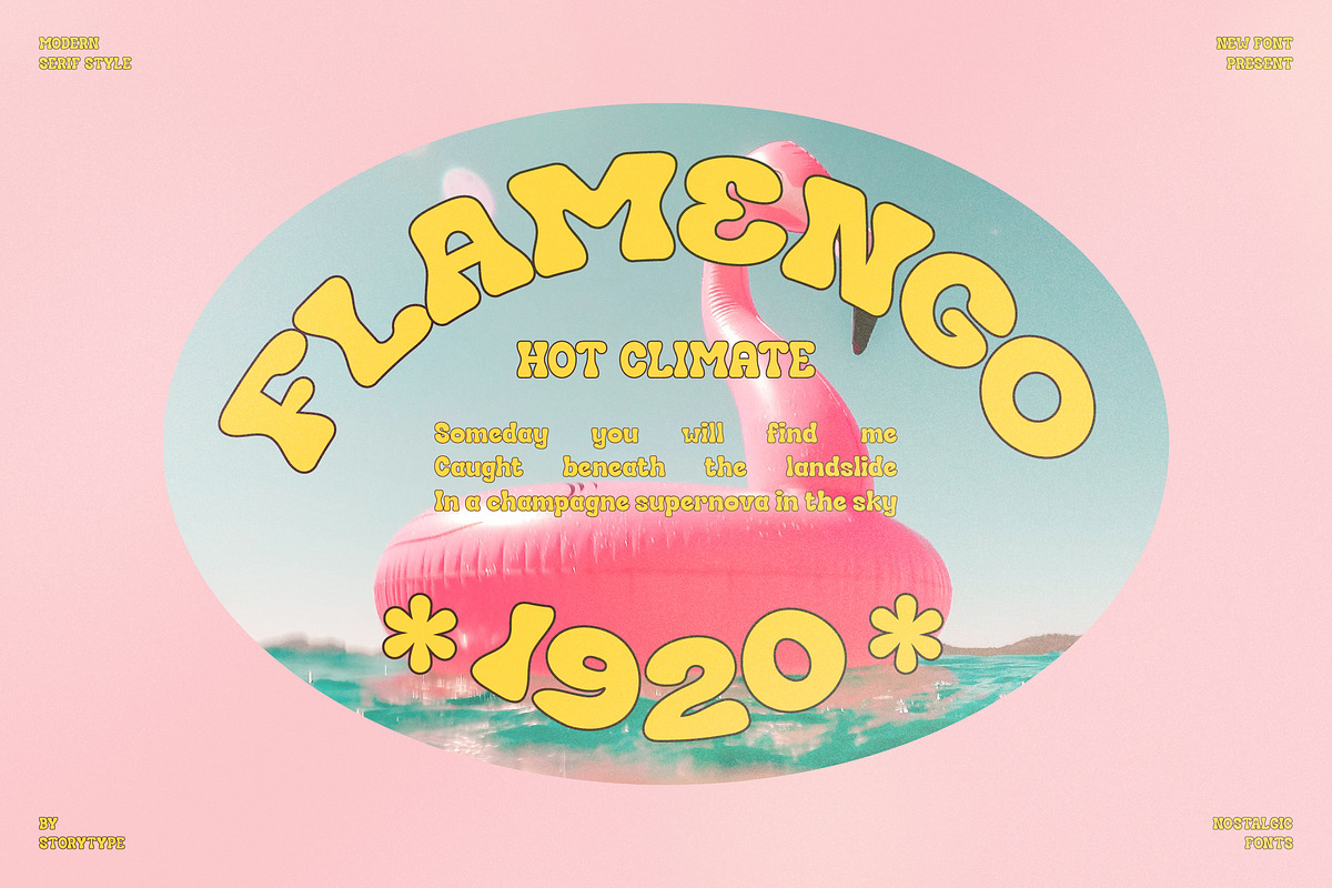 Hendrix Bubble Groovy Retro Display, a Serif Font by Storytype Studio (Photo 2 of 15)