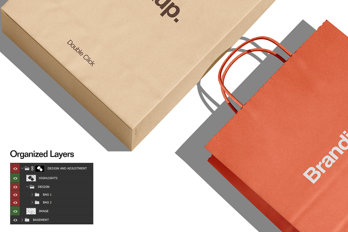 Kraft Paper Shopping Bag Mockup, a Packaging Mockup by Ram Studio LLC (Photo 8 of 16)