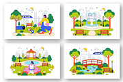10 City Park Vector Illustration, a Person Illustration by denayunebgt (Thumbnail 2 of 4)