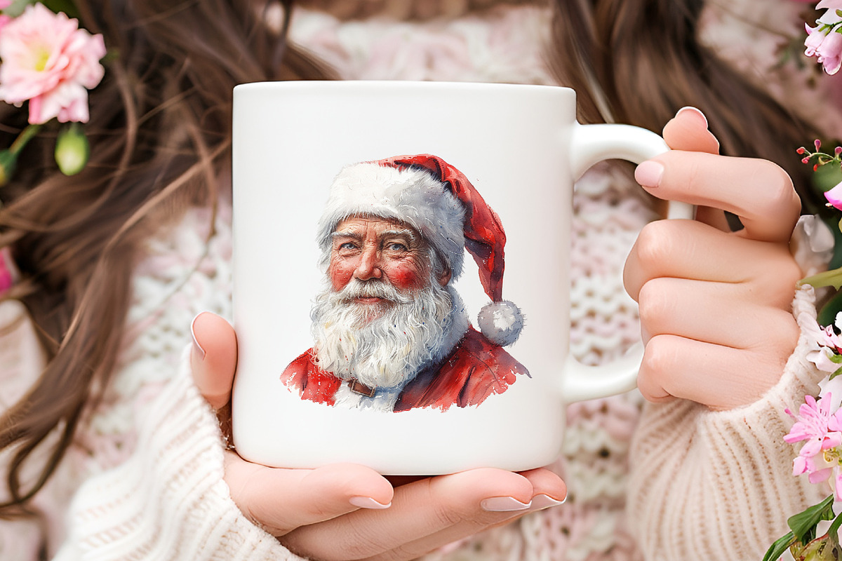 Hand-Painted Watercolor Santa Png, an Illustration by RobertsArt (Photo 6 of 7)