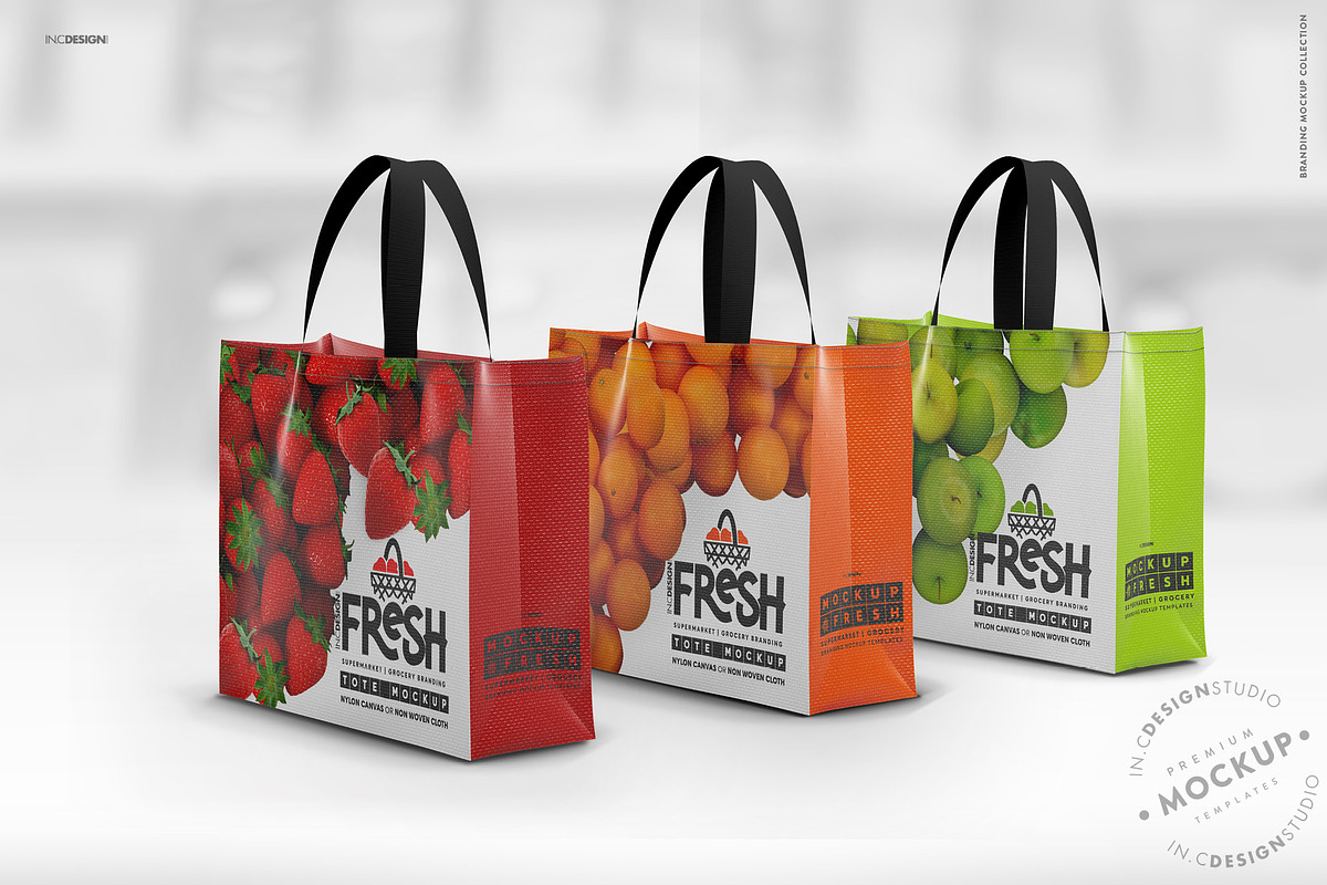 Short Handle Eco Shopping Bag Mockup, a Packaging Mockup by INCDesign (Photo 10 of 14)