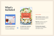 Food Blogger Canva Social Media Kit, a Social Media Template by Rose & Co. (Thumbnail 5 of 7)